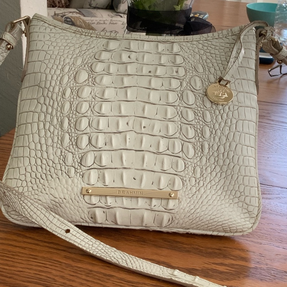 Brahmin Cream Colored Jody Crossbody Bag